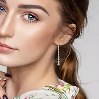 Lab Grown Diamond Earrings in 14k White Gold