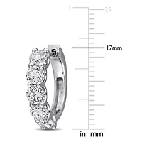 Lab Grown Diamond Hoop Earrings in 14k White Gold