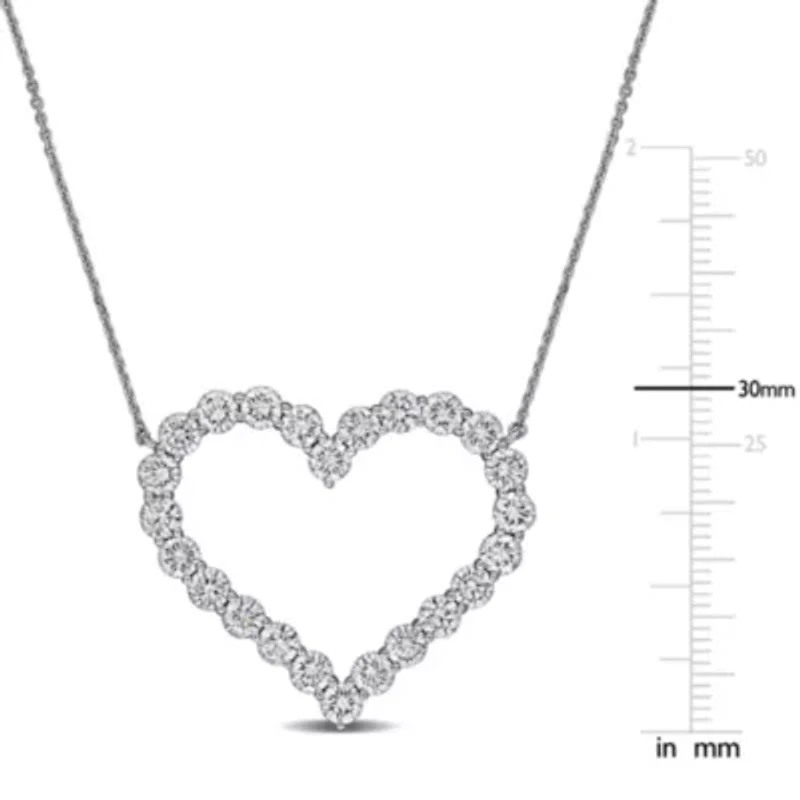 Lab Grown Diamond Necklace in 14k White Gold- 17 in
