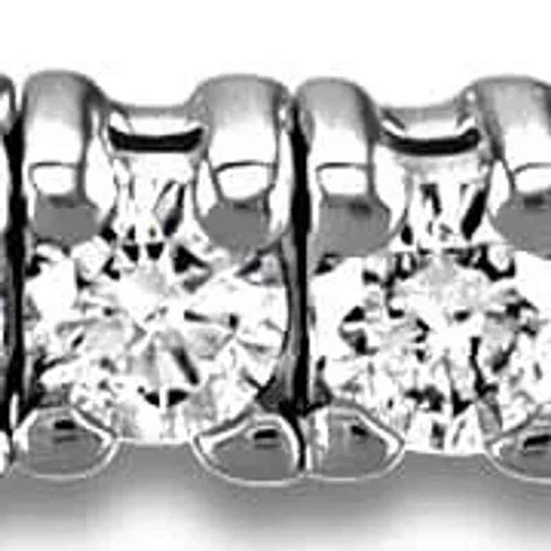 Lab Grown Diamond Bangle in 14k White Gold- 7 in