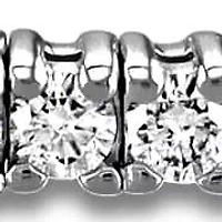 Lab Grown Diamond Bangle in 14k White Gold- 7 in