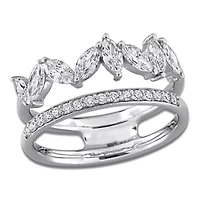 Lab Grown Diamonds Ring 14k White Gold