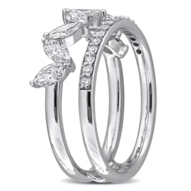 Lab Grown Diamonds Ring 14k White Gold