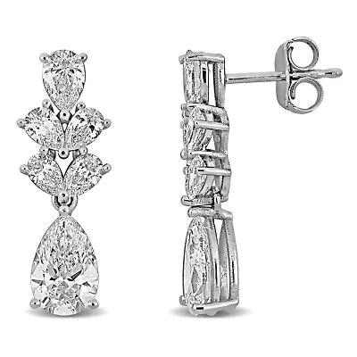 Lab Grown Diamond Earrings in 14k White Gold