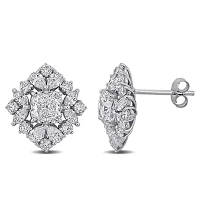 Lab Grown Diamonds Earrings in 14k White Gold