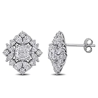 Lab Grown Diamonds Earrings in 14k White Gold