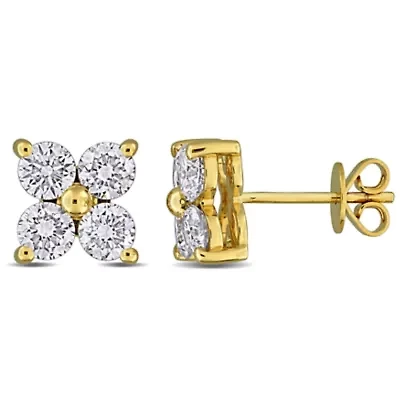 Lab Grown Diamond Earrings in 14k Yellow Gold