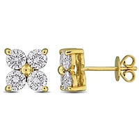 Lab Grown Diamond Earrings in 14k Yellow Gold