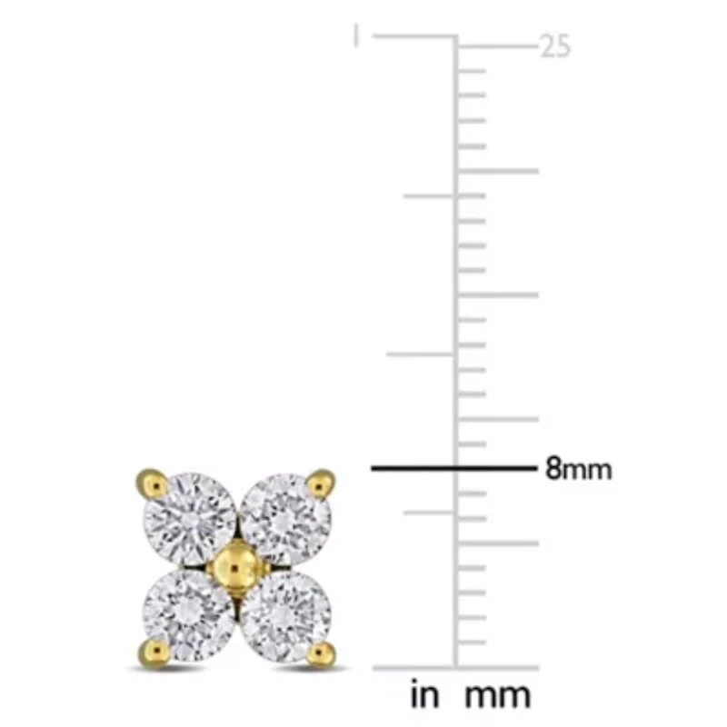 Lab Grown Diamond Earrings in 14k Yellow Gold