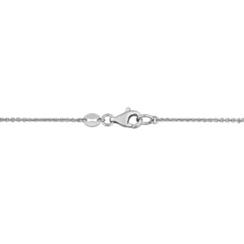 Lab Grown Diamonds Necklace in 14k White Gold- 17 in