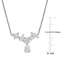 Lab Grown Diamonds Necklace in 14k White Gold- 17 in