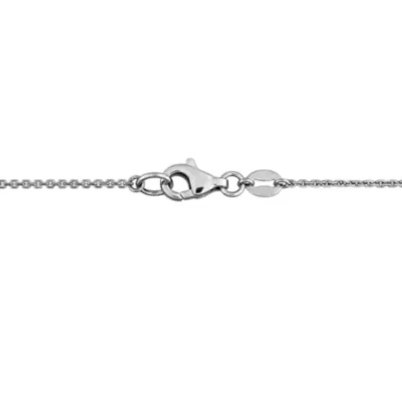 Lab Grown Diamond Necklace in 14k White Gold- 17 in