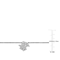 Lab Grown Diamond Necklace in 14k White Gold- 17 in