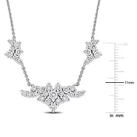 Lab Grown Diamond Necklace in 14k White Gold- 17 in