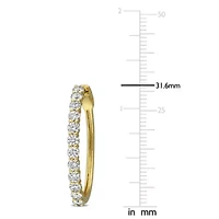 Lab Grown Diamond Hoop Earrings in 10k Yellow Gold