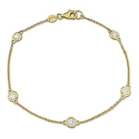 Lab Grown Diamond Bracelet in 14k Yellow Gold- 7 in