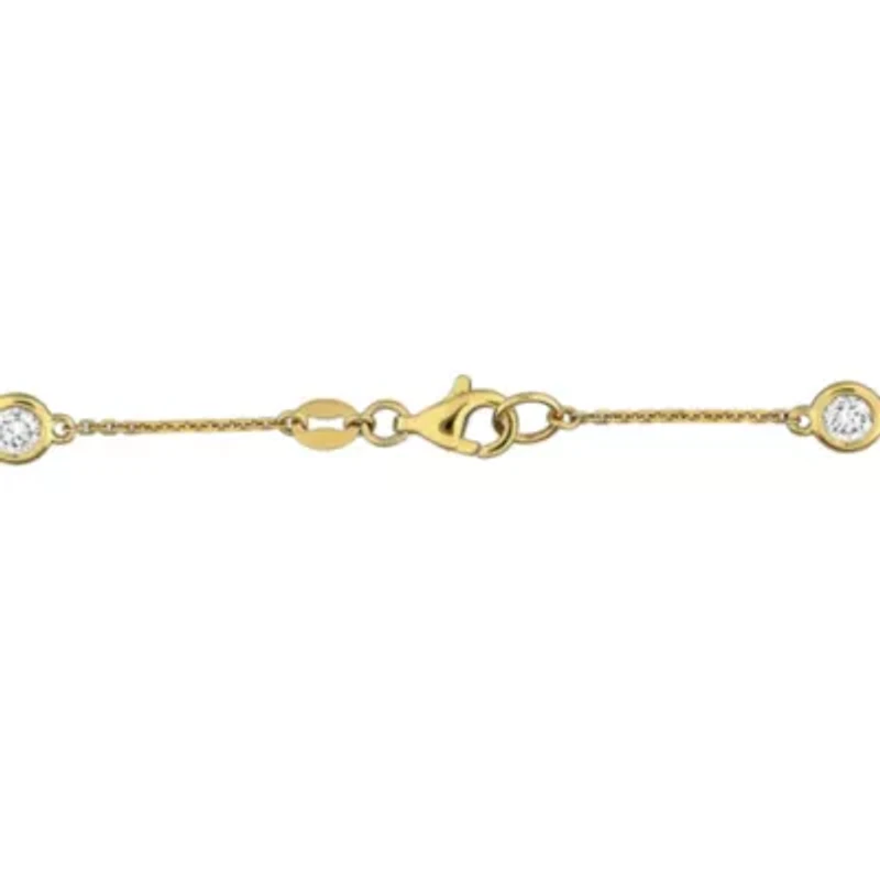 Lab Grown Diamond Bracelet in 14k Yellow Gold- 7 in