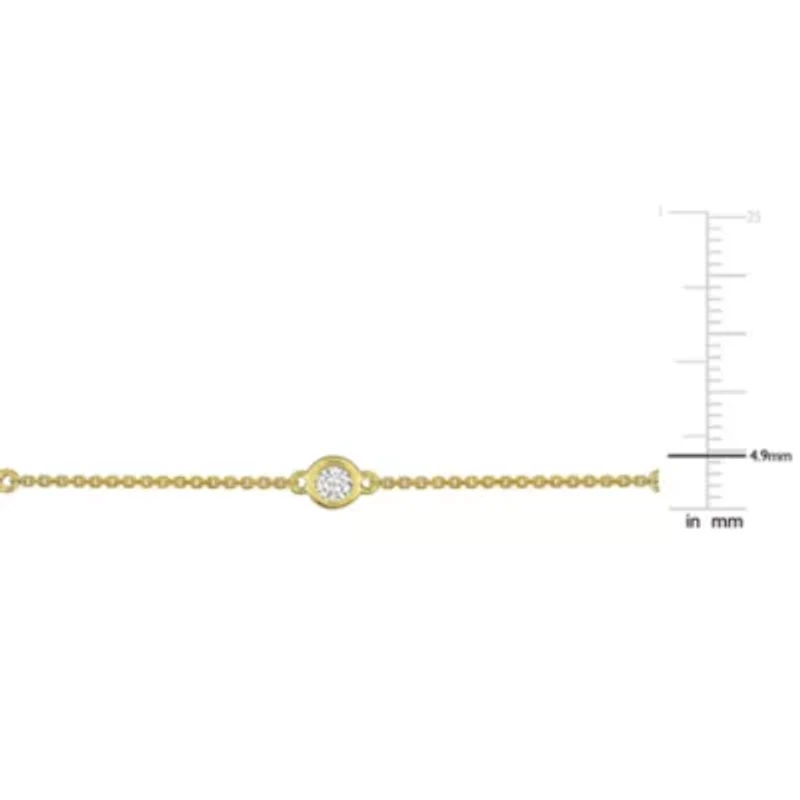 Lab Grown Diamond Bracelet in 14k Yellow Gold- 7 in