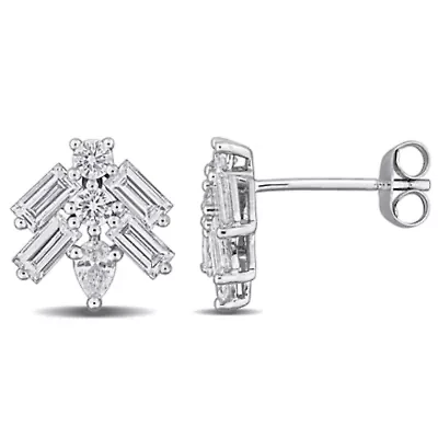 Lab Grown Diamond Earrings in 14k White Gold