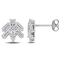 Lab Grown Diamond Earrings in 14k White Gold