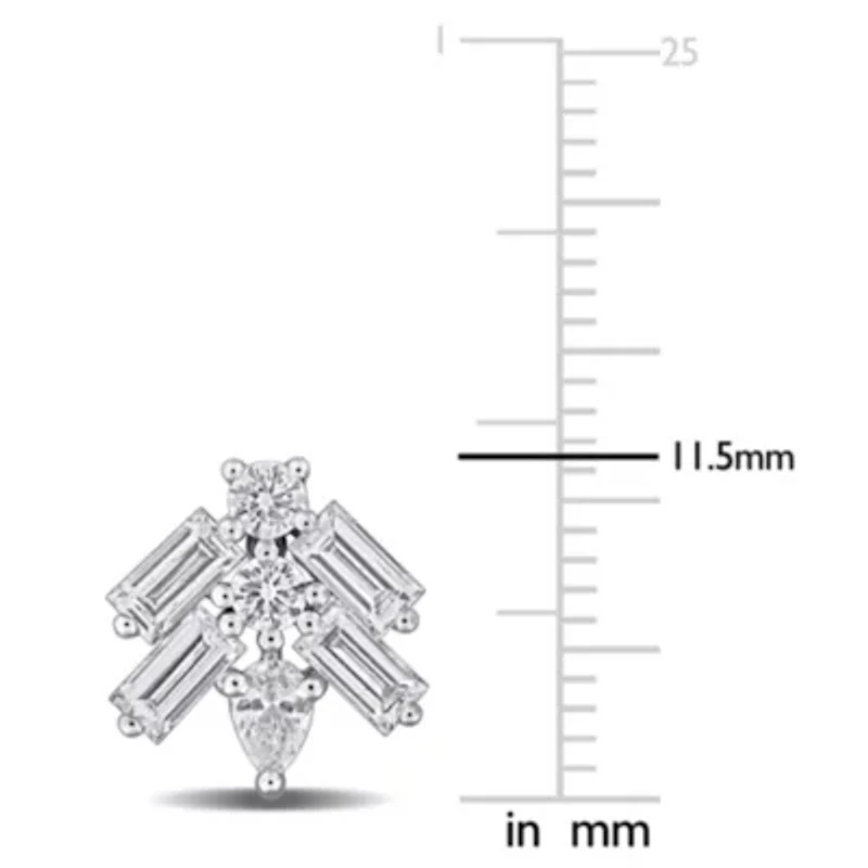 Lab Grown Diamond Earrings in 14k White Gold