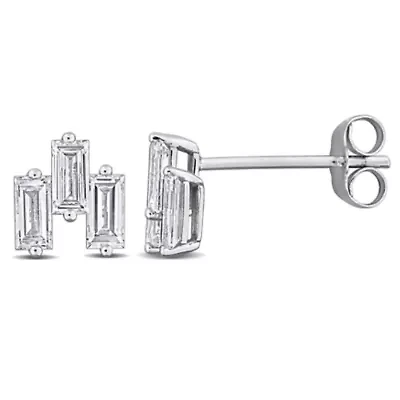 Lab Grown Diamond Earrings in 14k White Gold