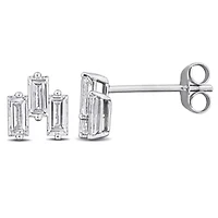Lab Grown Diamond Earrings in 14k White Gold