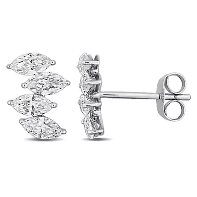 1ct. t.w. Lab Grown Diamond Earrings in 14k White Gold