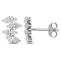 1ct. t.w. Lab Grown Diamond Earrings in 14k White Gold