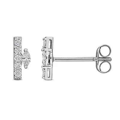 Lab Grown Diamond Earrings in 14k White Gold