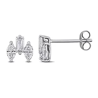 Lab Grown Diamond Earrings in 14k White Gold