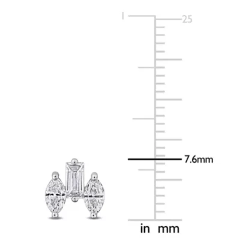 Lab Grown Diamond Earrings in 14k White Gold