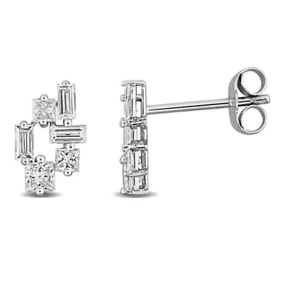 Lab Grown Diamonds Earrings in 14k White Gold