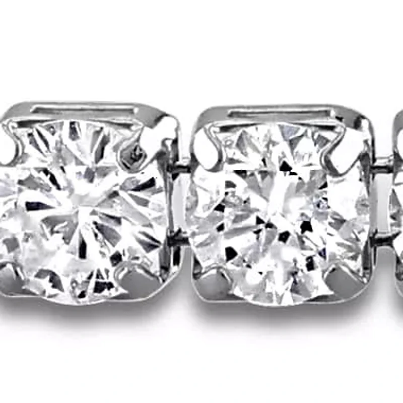 Lab Grown Diamond Tennis Bracelet in 18k White Gold- 7 in
