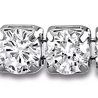 Lab Grown Diamond Tennis Bracelet in 18k White Gold- 7 in