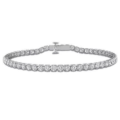 Lab Grown Diamond Tennis Bracelet in 18k White Gold- 7 in