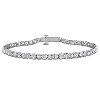 Lab Grown Diamond Tennis Bracelet in 18k White Gold- 7 in