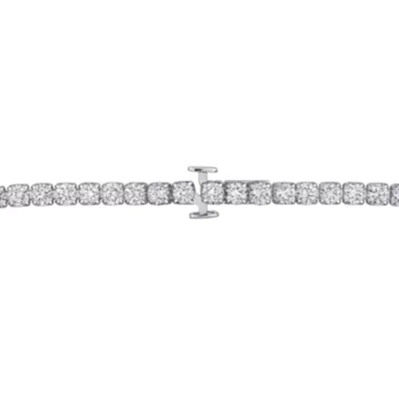 Lab Grown Diamond Tennis Bracelet in 18k White Gold- 7 in