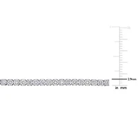 Lab Grown Diamond Tennis Bracelet in 18k White Gold- 7 in