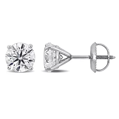 Lab Grown Diamond Earrings in 14k White Gold
