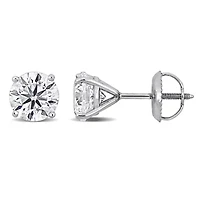 Lab Grown Diamond Earrings in 14k White Gold