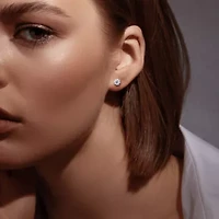 Lab Grown Diamond Earrings in 14k White Gold