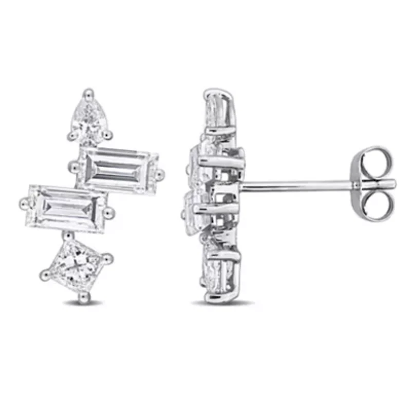 Lab Grown Diamonds Earrings in 14k White Gold