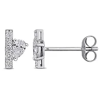 Lab Grown Diamond Earrings in 14k White Gold