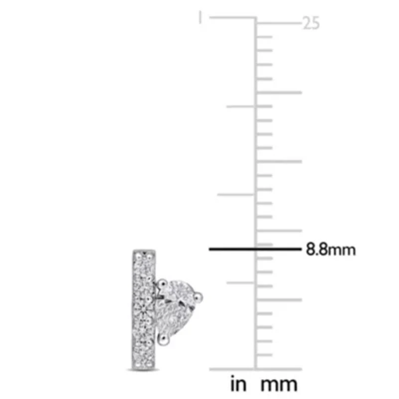 Lab Grown Diamond Earrings in 14k White Gold