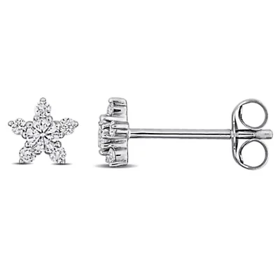 Lab Grown Diamond Earrings in 14k White Gold