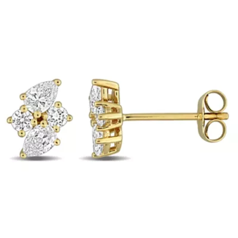 Lab Grown Diamond Earrings in 14k Yellow Gold