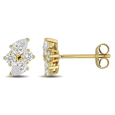 Lab Grown Diamond Earrings in 14k Yellow Gold