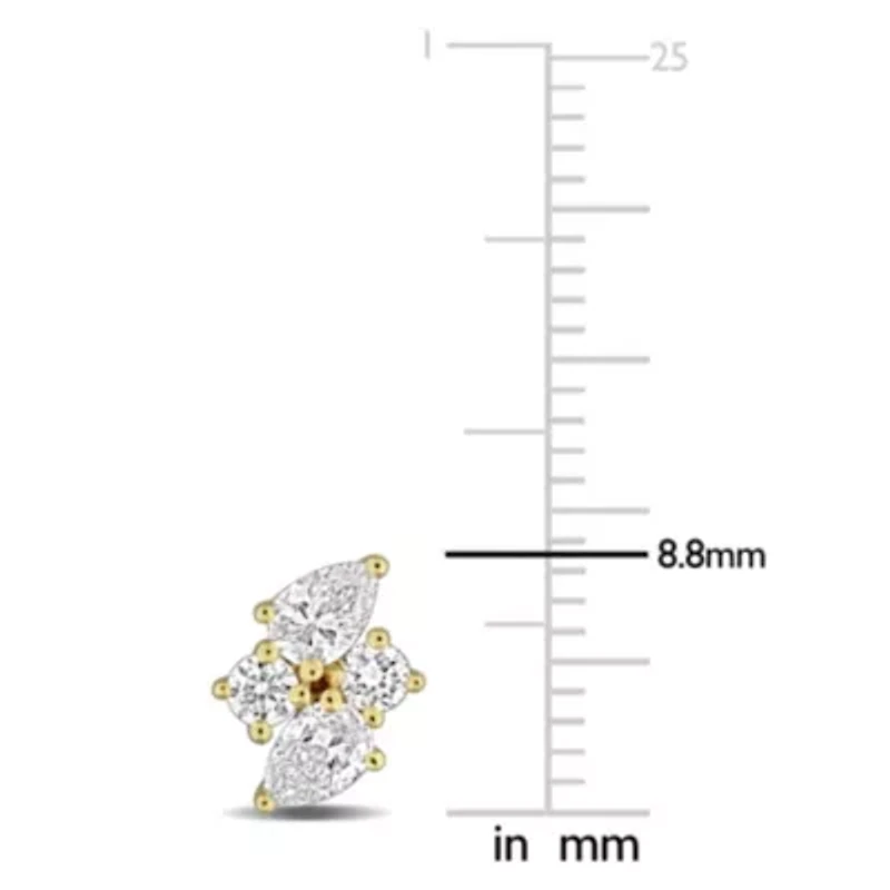 Lab Grown Diamond Earrings in 14k Yellow Gold