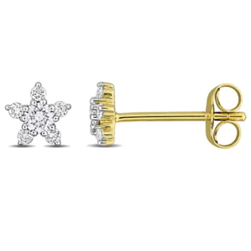Lab Grown Diamond Earrings in 14k Yellow Gold